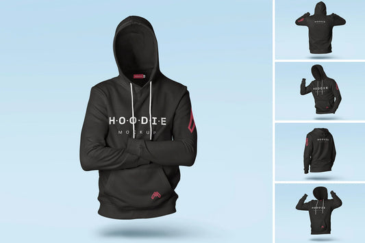 Maqueta de sudadera con capucha de alta calidad 