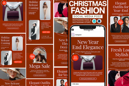 Christmas Fashion - Instagram Post Template