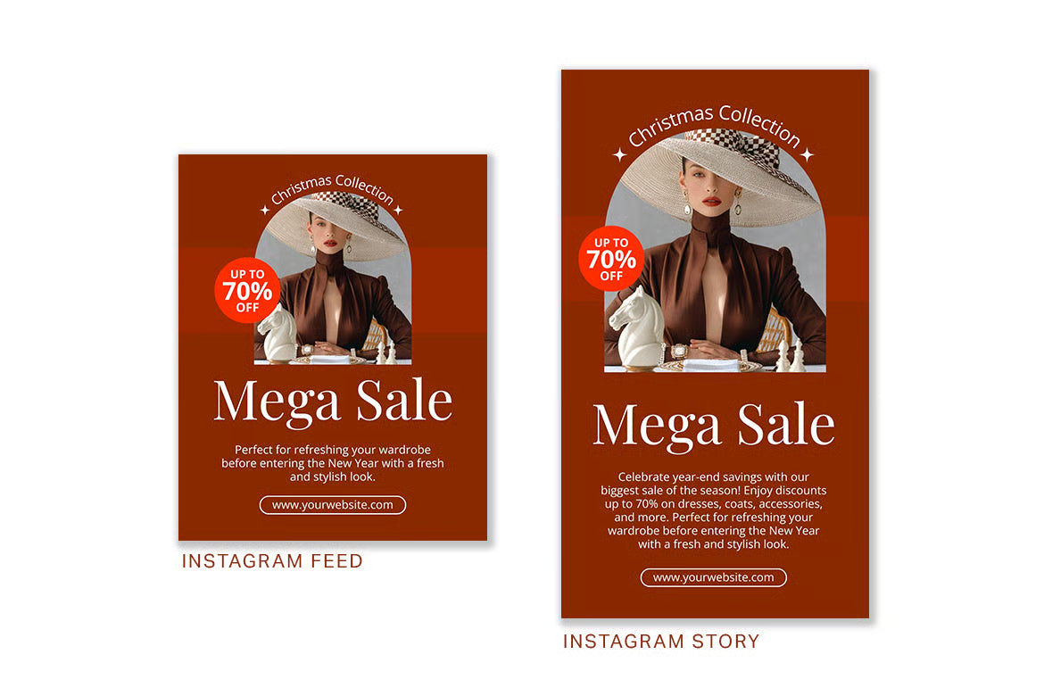 Christmas Fashion - Instagram Post Template