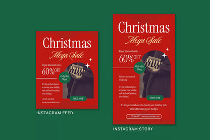 Christmas Fashion - Instagram Post Template