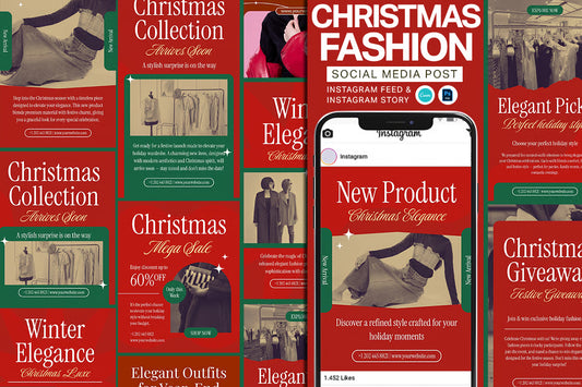 Christmas Fashion - Instagram Post Template