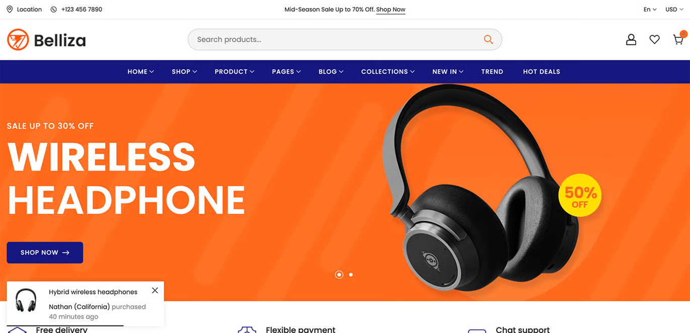 Multipurpose eCommerce Shopify Theme - Belliza